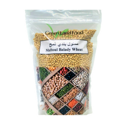Maftoul Balady Wheat مفتول بلدي قمح Maftoul, also known as the Palestinian couscous, is a wheat product with a richer and nuttier flavor than the North African couscous. Maftoul grains are slightly larger, firmer, and slightly darker than regular couscous grains. This grain can be used in a variety of dishes along side chicken and chick peas. 700 gr