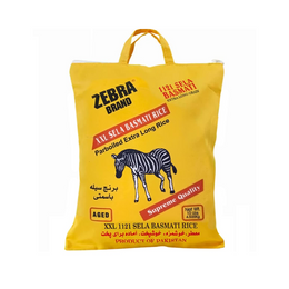 Zebra Basmati Rice - 1121 Sela XXL Parboiled Rice 10 LB