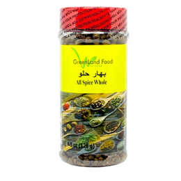  All Spice Whole بهار حلو  This spice comes from the mid-canopy tree which is native to warm climates. All Spice has a strong and fragrant aroma which is a lot similar to cloves, cinnamon, etc 5 oz jar