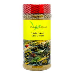 Anise Ground يانسون مطحون Anise Ground can add a sweet aromatic flavor to food. As well as having medicinal benefits of relieving stomach pains, settling digestive tract 6 oz jar