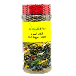 Baharat Spice خلطة بهارات Black Pepper is the highest selling spice in the United States, known for its penetrating, aromatic odor and strong, spicy taste. This spice has many health benefits including removing toxins from the body, skin care, helps with digestion, and helps in the soothing of toothaches. 7 oz jar
