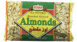 Ziyad Blanched Almond Halves لوز مقطّع