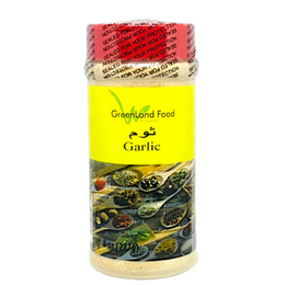 Garlic Granulated ثوم Used as a substitute for Garlic Cloves. Easier to handle deletes the peeling, a great rub for BBQ and is a flavorful addition to all dishes. 8 oz Jar
