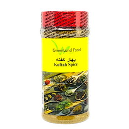 Kebbeh بهارات كبة Kuftah Spice is a flavorful and aromatic spice that is distinctly used in the Middle Eastern dish, Kuftah. Kuftah spice can also be applied to foods that include ground beef or lamb. 9 oz Jar