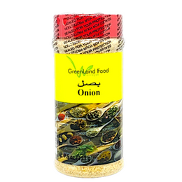 Onion Powder بصل بودرة Onion Powder is dehydrated, ground onion that adds a sweet and savory flavor to certain dishes that fresh onions cannot. This spice come packed with nutrients and antioxidants which can help control blood sugar and digestive health.  7 oz Jar