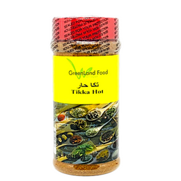 Tikka Hot تكّا حارّ Tikka is a perfect seasoning and marinade for chicken. It offers a blend of earthy, warm, and hint of spice to your taste buds unlike any other taste you've had before. Tikka also offers a nice light orange/ read color to your dish.  9 oz Jar