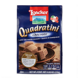 LOACKER QUADRATINI -  CHOCOLATE 250GR